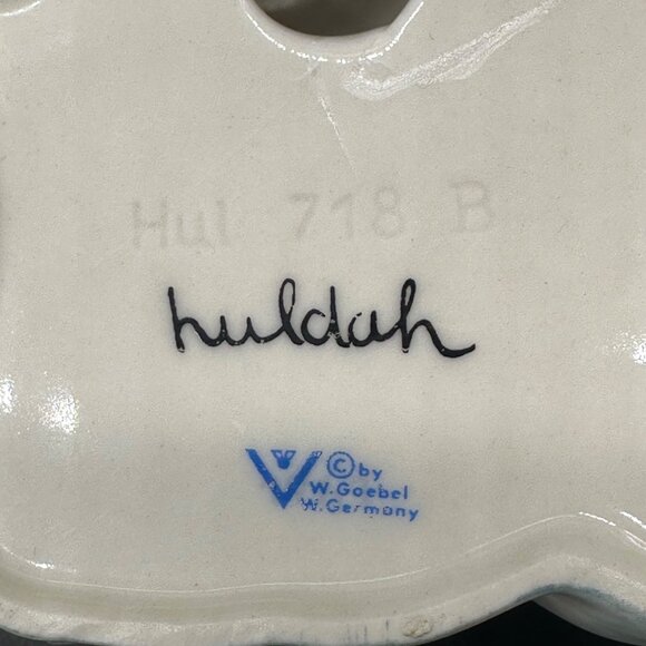 Vintage Porcelain Praying Angel Wall Hanging Goebel West Germany Hul 718 B Blue - Picture 7 of 10